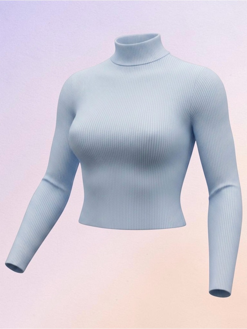 American Eagle Outfitters Mock Neck Long Sleeve Top in Light Blue NWOT